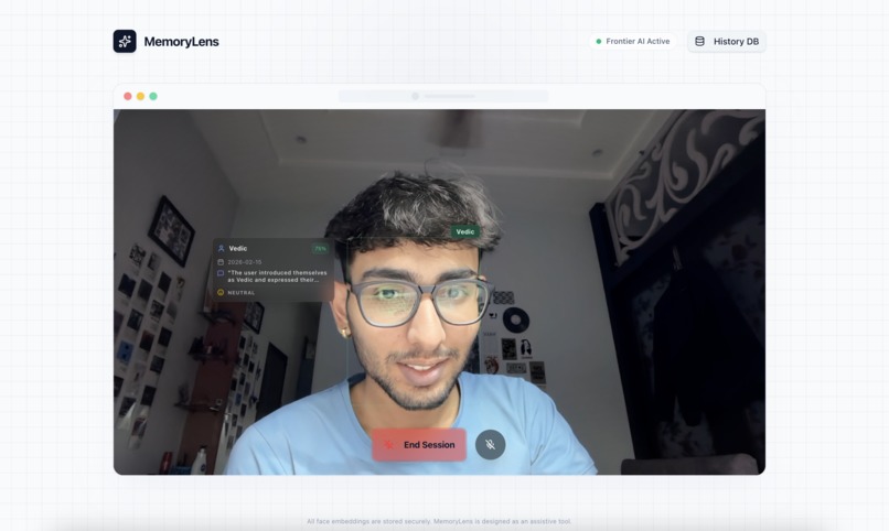 MemoryLens : Augmented Social Memory AI – screenshot 1