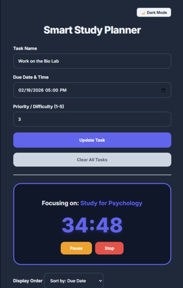 Smart Study Planner – screenshot 2