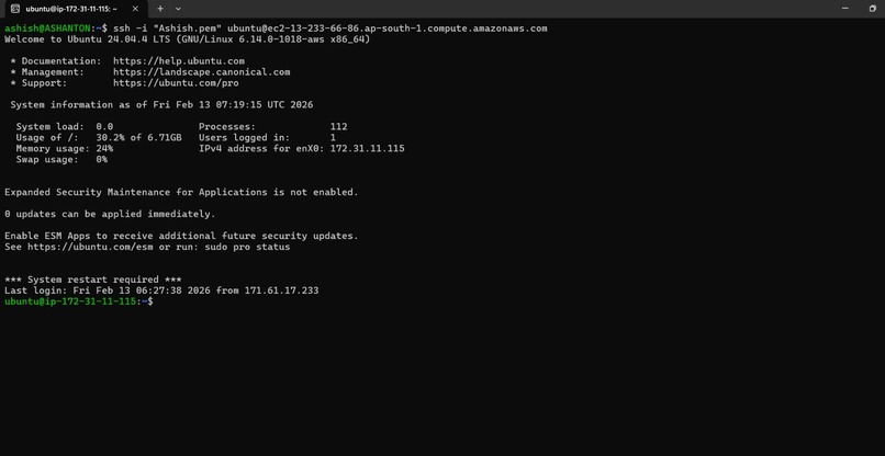 static ebsite – screenshot 1