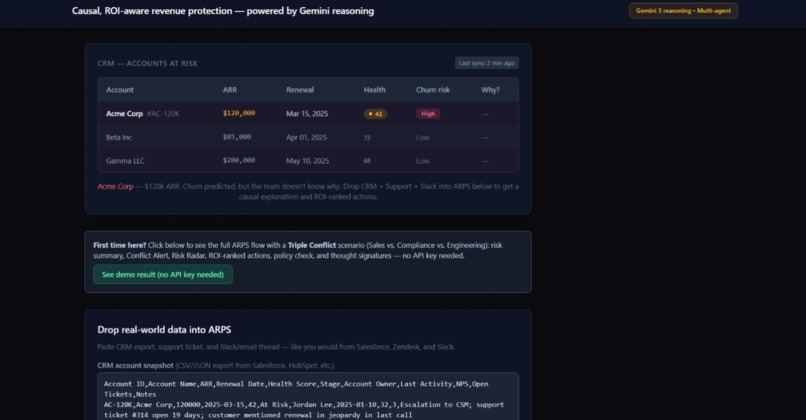 ARPS-CORE: Causal AI for Revenue Integrity – screenshot 1