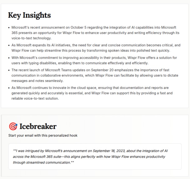 ABM Radar: AI Agent for Hyper-Personalized Account Research – screenshot 1