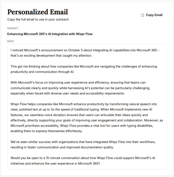 ABM Radar: AI Agent for Hyper-Personalized Account Research – screenshot 2