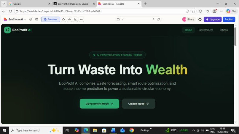 EcoProfit AI – Circular Economy Intelligence – screenshot 1