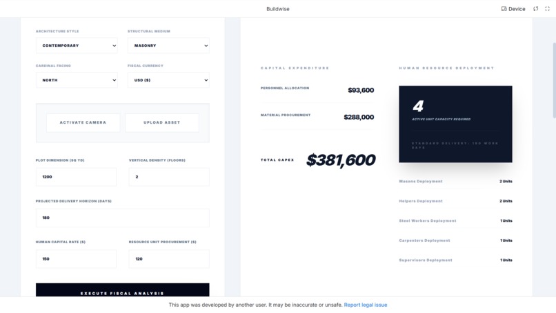 Buildwise – screenshot 1