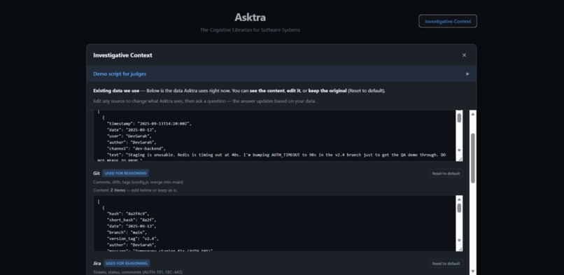 Asktra: The Cognitive Librarian for Software Systems – screenshot 7