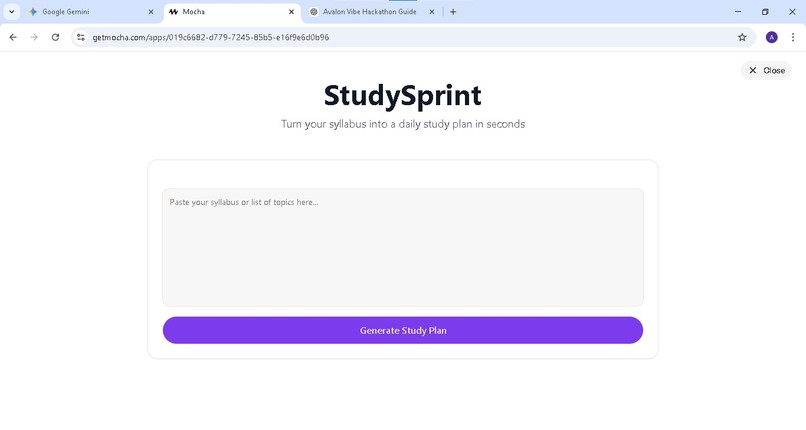StudySprint – screenshot 1