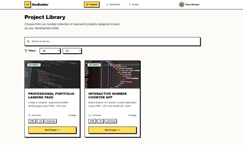 DevBuilder – screenshot 2