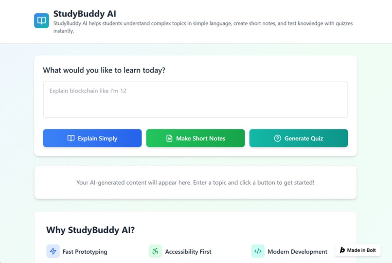 StudyBuddy AI – screenshot 1