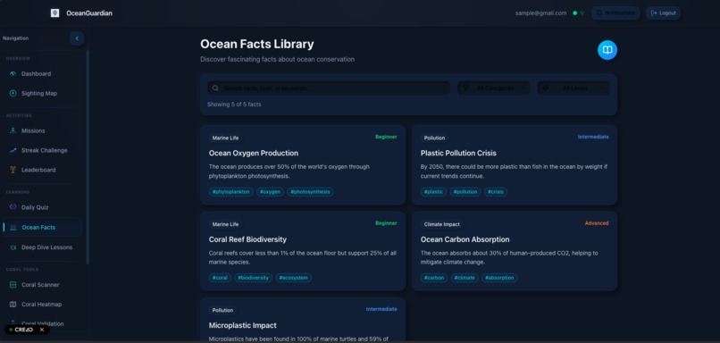 Ocean Guardian - Marine Conservation Platform – screenshot 11