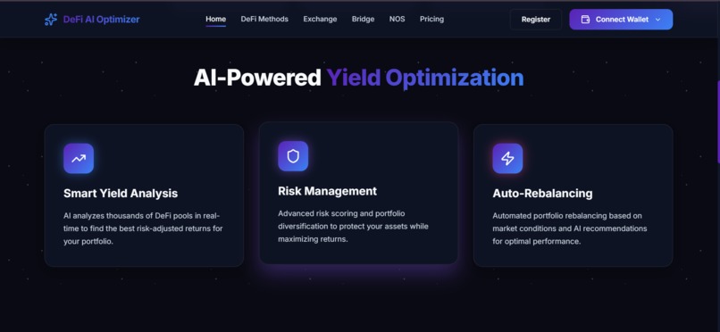  DeFi AI Yield Optimizer – screenshot 2