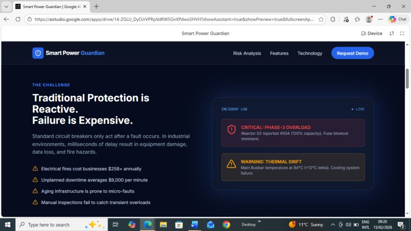 Smart Power Guardian – AI Fault Detection System – screenshot 2