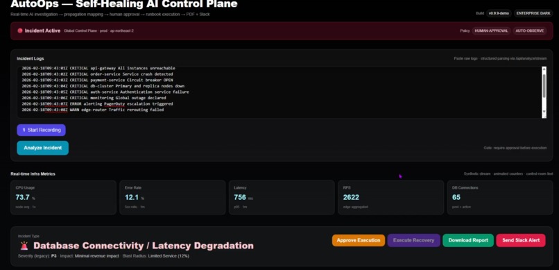 AutoOps — Self-Healing AI Control Plane – screenshot 3