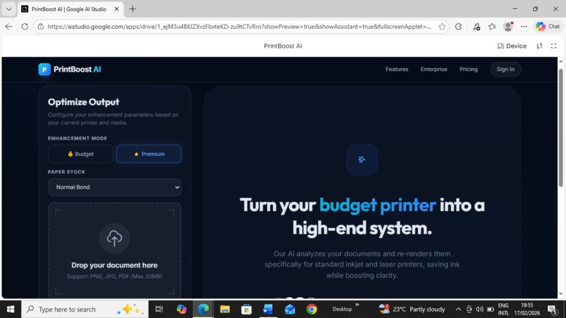 BudgetPrint Pro AI – screenshot 1