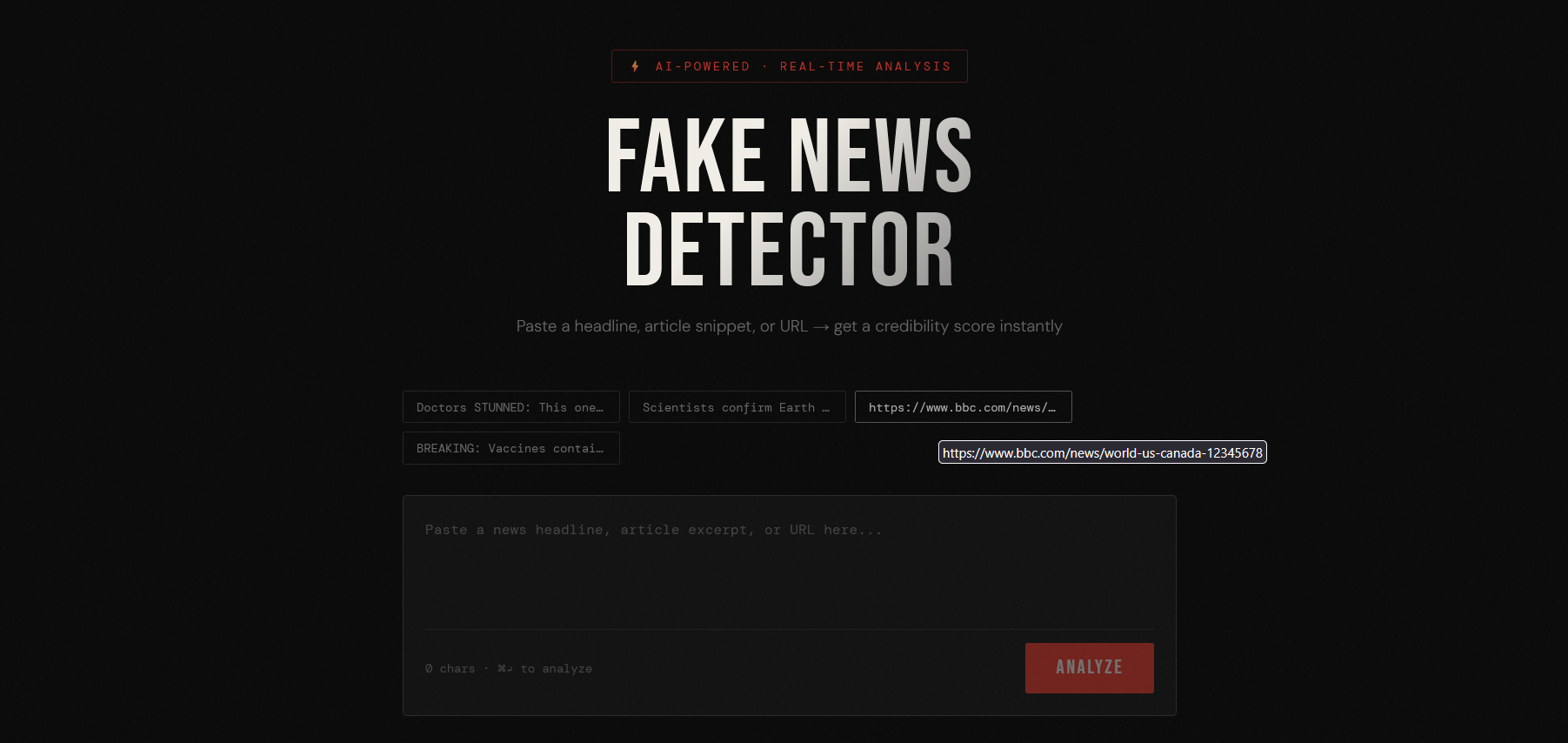 Fake news detector | Devpost