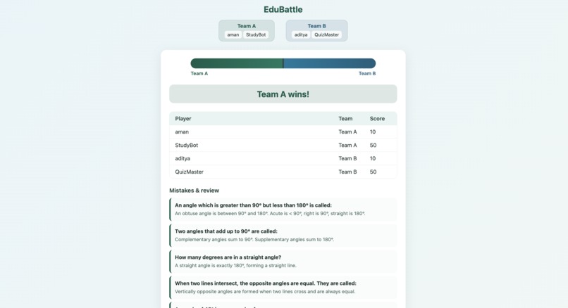 EduBattle — Smart Learning Arena – screenshot 1