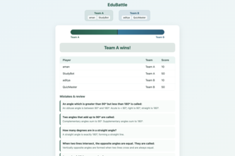 EduBattle — Smart Learning Arena