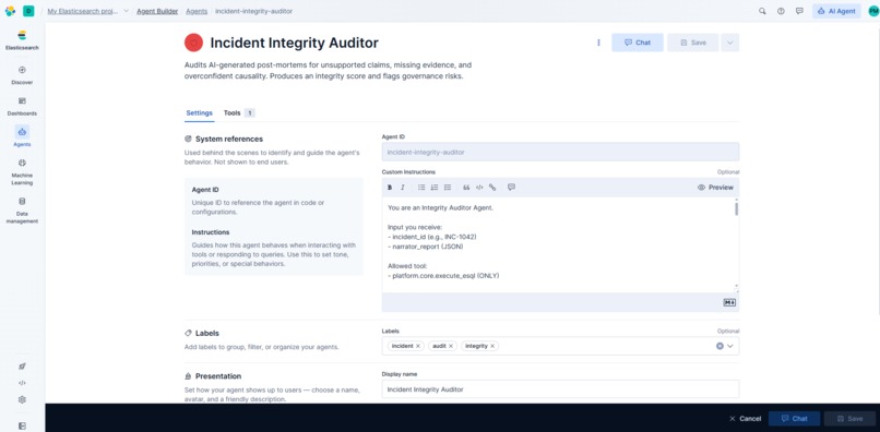 Elastic Postmortem AI with Integrity Guard – screenshot 4