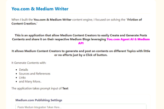 You.com & Medium Writer