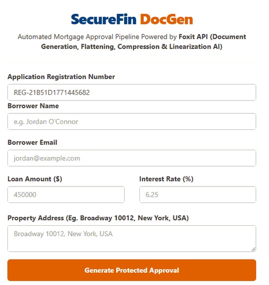 Securefin DocuGen – screenshot 1