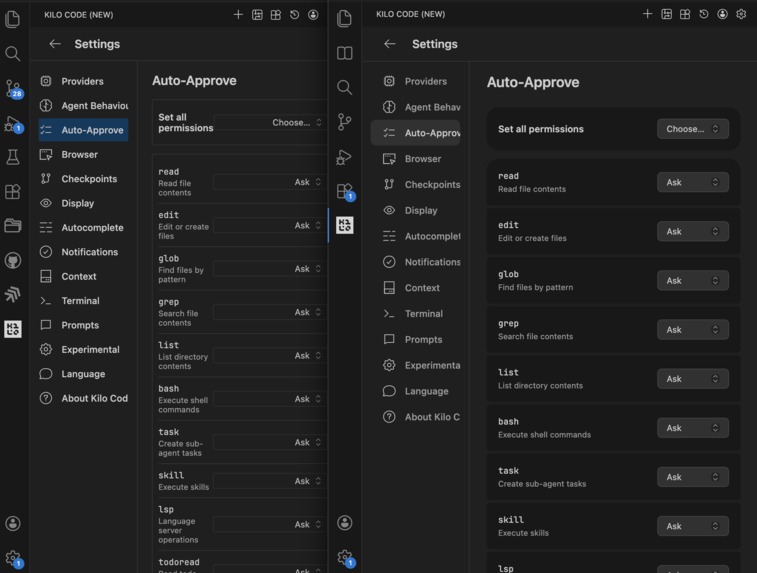 Redesign Kilo Settings – screenshot 2