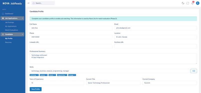 Nova JobReady – screenshot 2