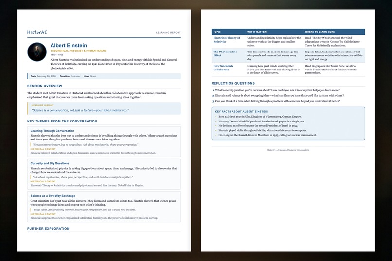HistorAI: Live Historical AI Video Chats & Learning Reports – screenshot 3