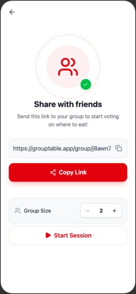 Group Table – screenshot 1