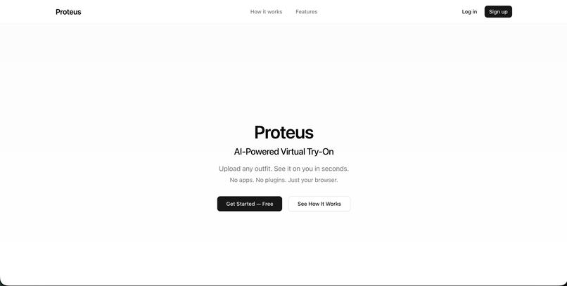 Proteus Virtual Try-On: See the Fit Before You Buy – screenshot 1