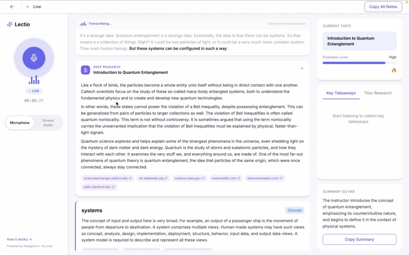Lectio : Real-Time AI Study Companion – screenshot 5
