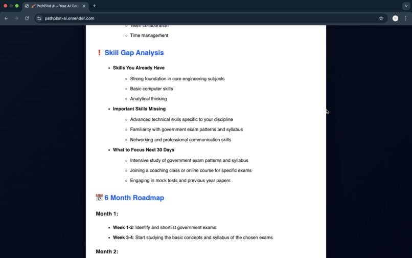 PathPilot AI – Your AI Career & Government Job Copilot – screenshot 2