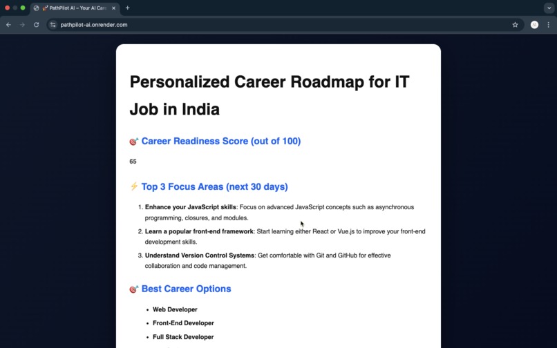 PathPilot AI – Your AI Career & Government Job Copilot – screenshot 4