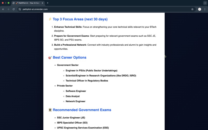 PathPilot AI – Your AI Career & Government Job Copilot – screenshot 5