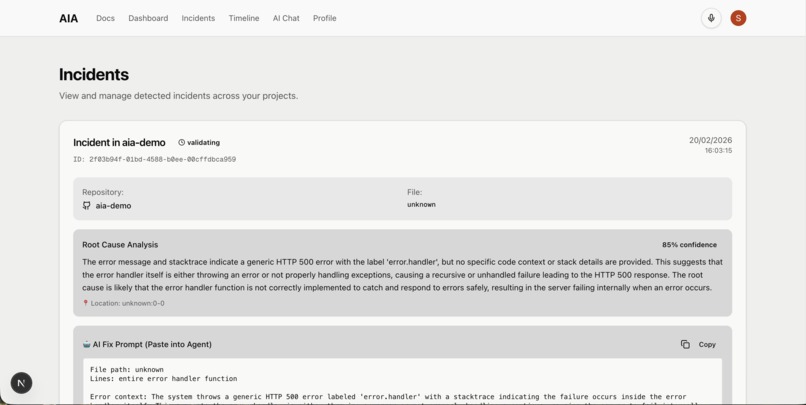Autonomous Incident Agent (AIA) – screenshot 6