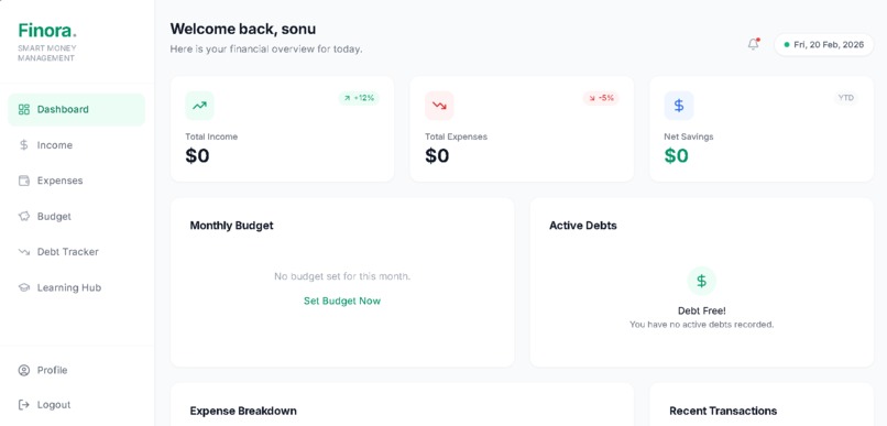 Finora — Smart Money Management App – screenshot 1