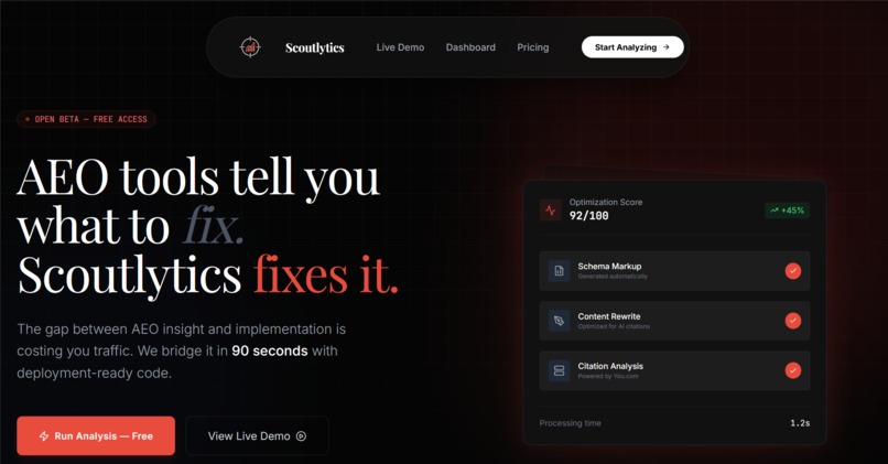 Scoutlytics – screenshot 1