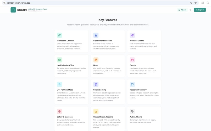 Remedy - AI Health Research Agent – screenshot 2