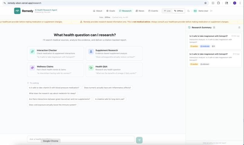 Remedy - AI Health Research Agent – screenshot 6