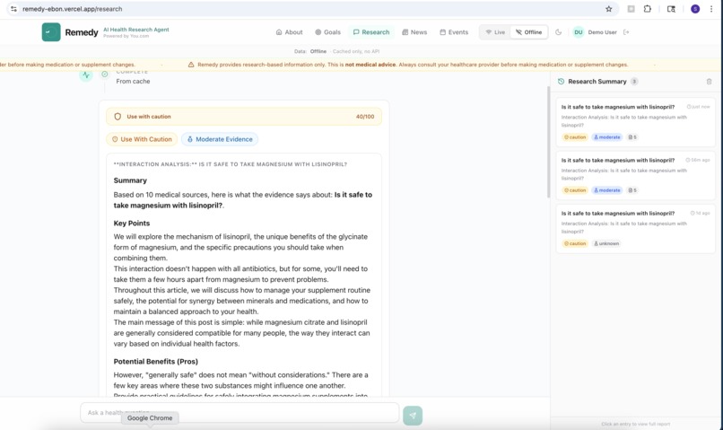 Remedy - AI Health Research Agent – screenshot 7