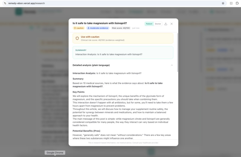 Remedy - AI Health Research Agent – screenshot 8