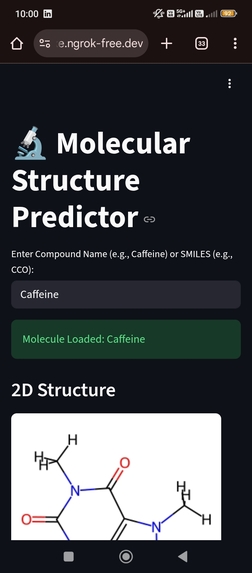 Molecular structure predictor  – screenshot 3