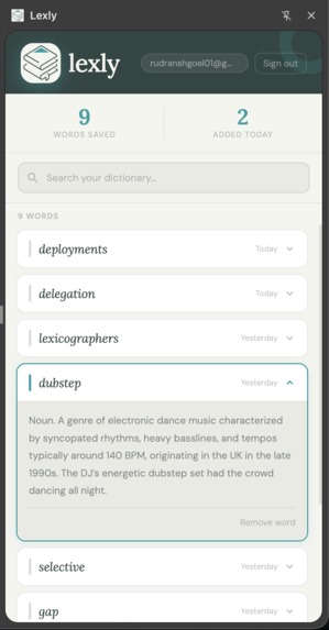 Lexly – screenshot 2
