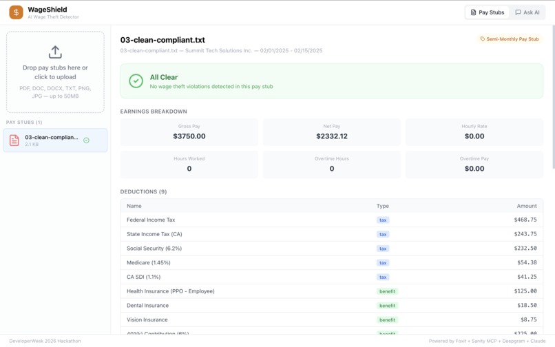 WageShield – screenshot 2