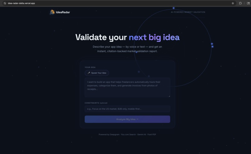 Idea Radar – screenshot 1