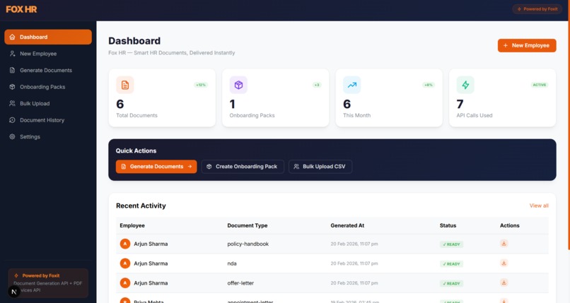 Fox HR: Smart Onboarding – screenshot 2