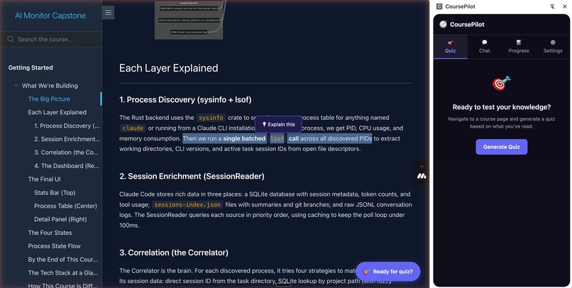 CoursePilot — AI Tutor That Meets You Where You Learn – screenshot 1