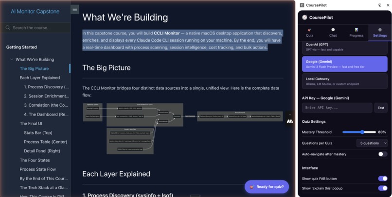 CoursePilot — AI Tutor That Meets You Where You Learn – screenshot 2