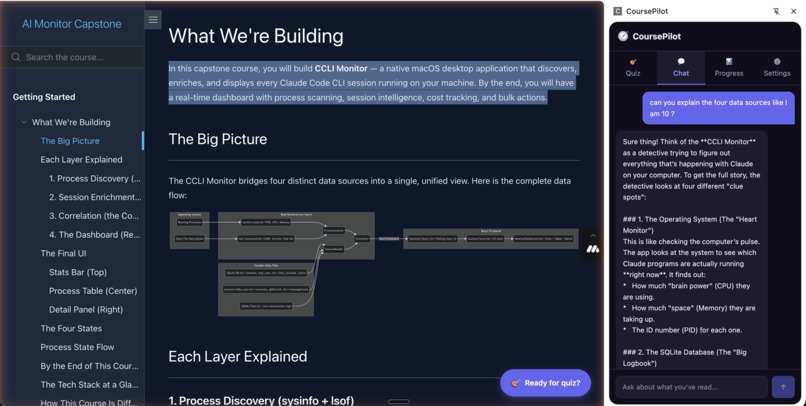 CoursePilot — AI Tutor That Meets You Where You Learn – screenshot 3