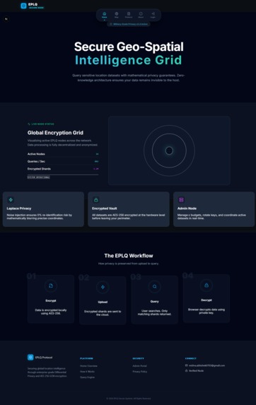 EPLQ ( Efficient Privacy-Preserving Location-Based  Query) – screenshot 1