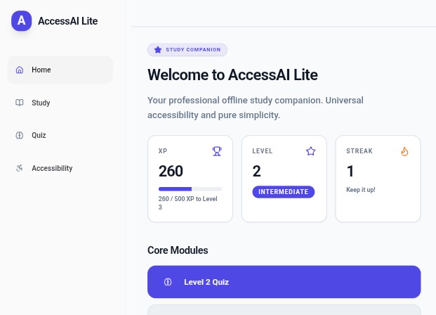 AccessAI Lite – Offline Study Companion – screenshot 1