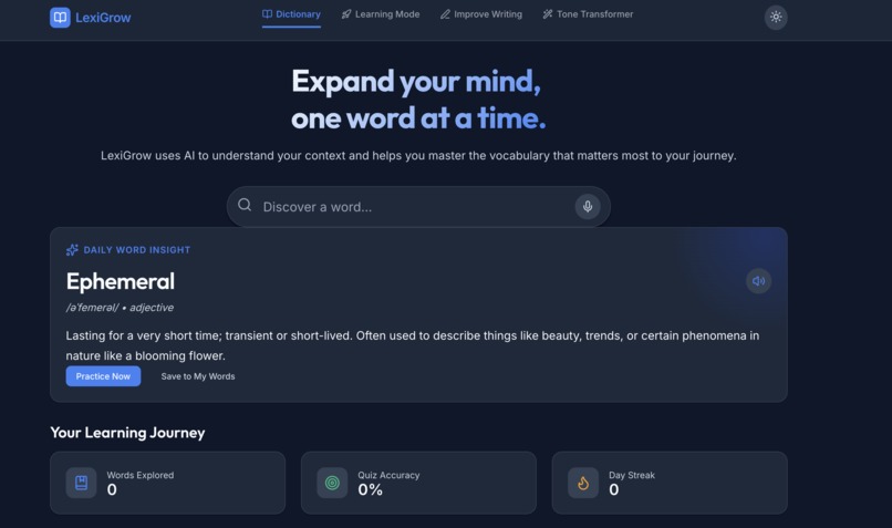 LexiGrow – screenshot 1